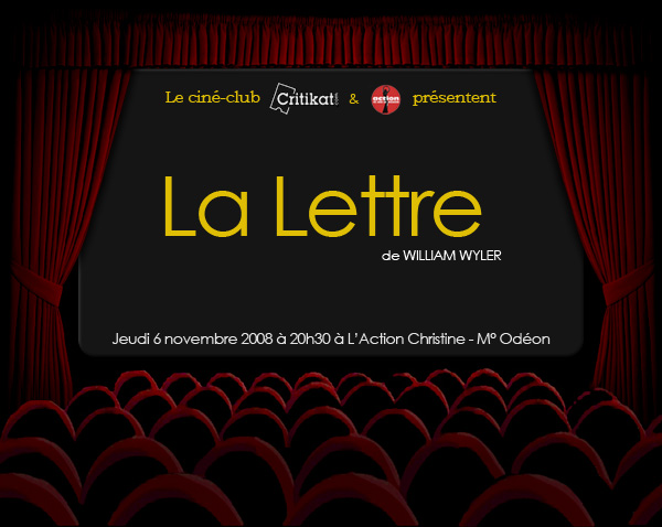 Ciné-club critikat le 6&nbsp;novembre