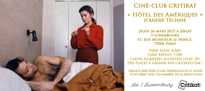 Ciné-club «&nbsp;Hôtel des Amériques&nbsp;»