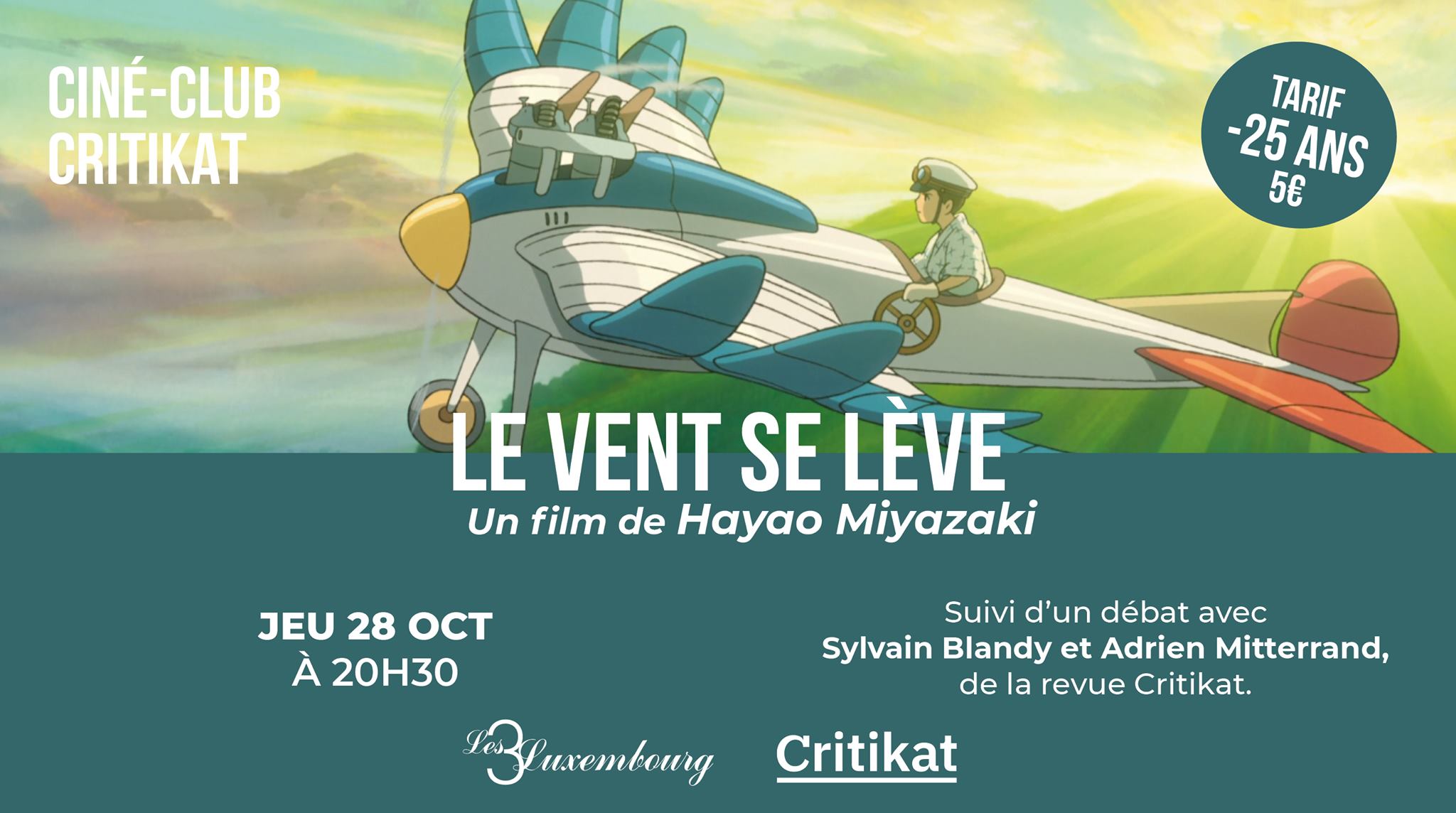Ciné-club Critikat&nbsp;: «&nbsp;Le Vent se lève&nbsp;» de Hayao Miyazaki