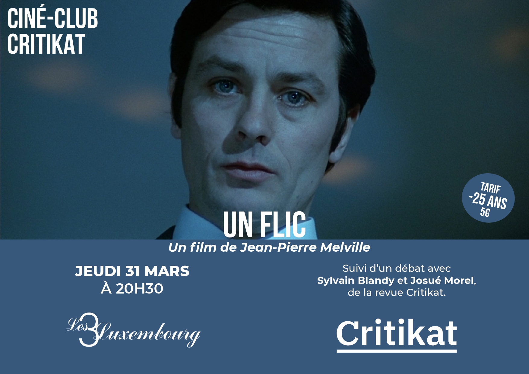 Ciné-club Critikat&nbsp;: «&nbsp;Un Flic&nbsp;» de Jean-Pierre Melville