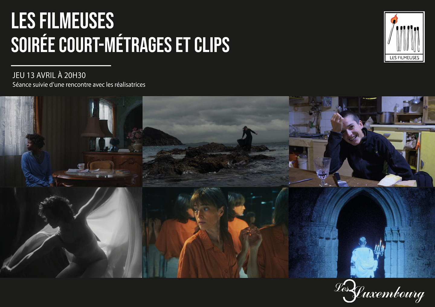 Soirée courts-métrages et clips «&nbsp;Les Filmeuses&nbsp;»